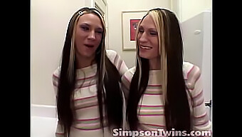 Homemade Video Of Identical Blonde Twins Rubbing Each Other'S Pussy In The Kitchen